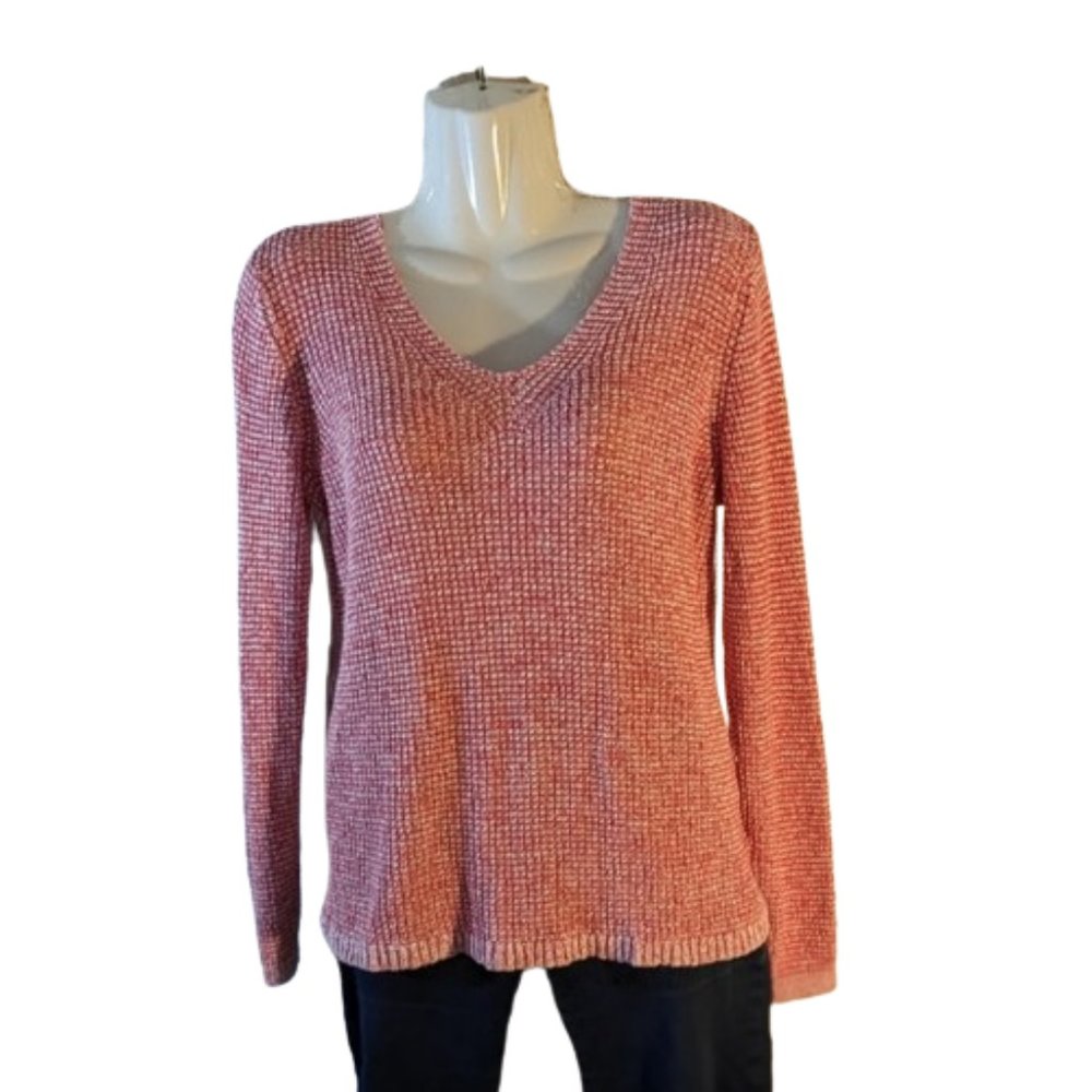Chaps Pink V neck Sweater Large
